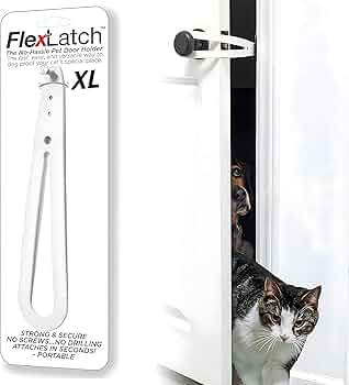 Cat Door Holder Latch – Bright White Flex Latch Strap