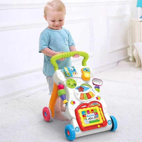 Baby Walker Stroller Play Activity Music Lighting Kids Ride On Toy Car 2 IN 1 US