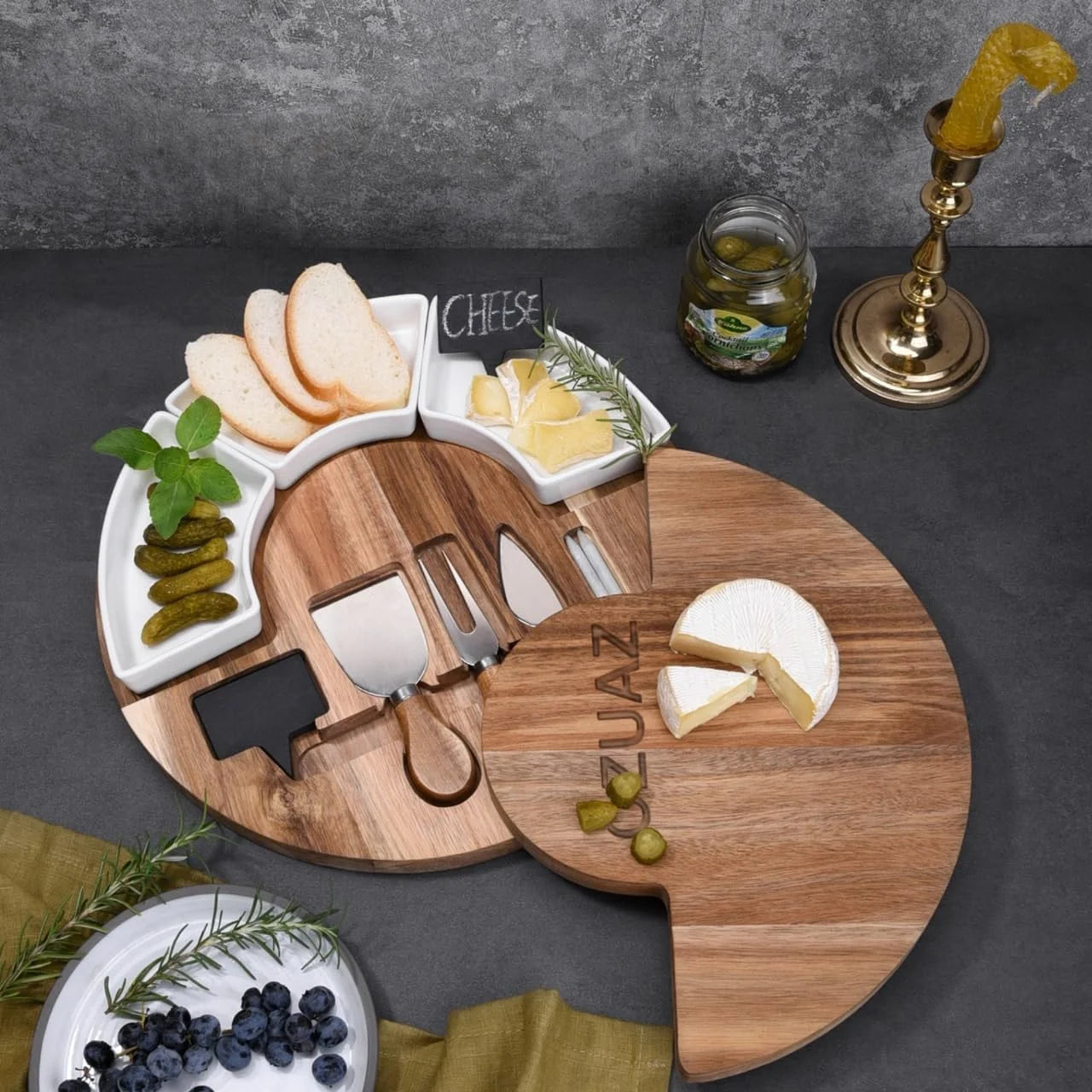 OZUAZ Dishwasher Safe Cheese Board and Platter
