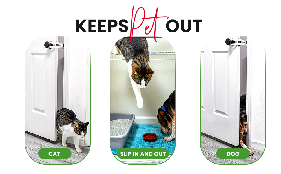 Cat Door Holder Latch – Bright White Flex Latch Strap