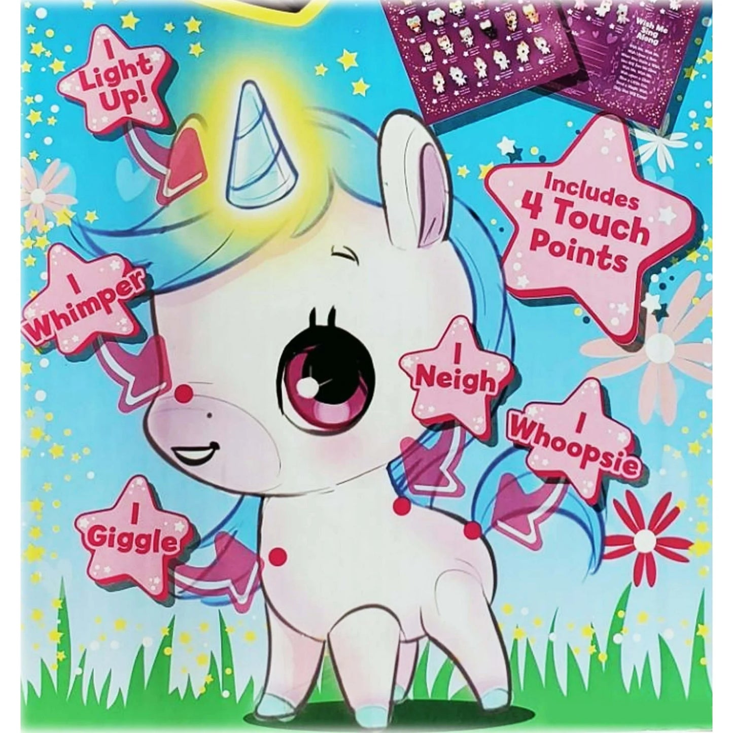 9” Plush Pinky Wish Me Light Up Unicorn W/ Mini Unicorn