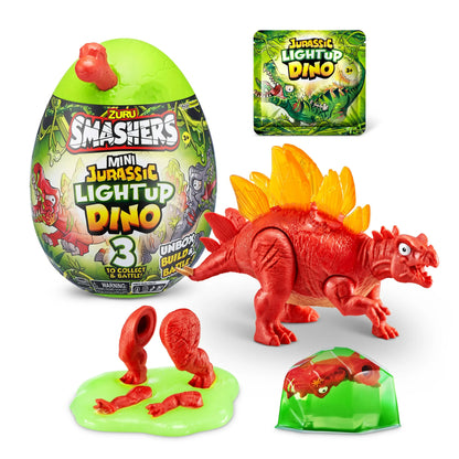 Smashers Mini Jurassic Light up Dino Egg Novelty & Gag Toy by ZURU for Ages 3-99