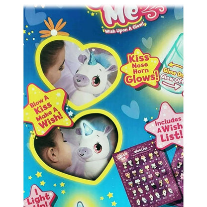 9” Plush Pinky Wish Me Light Up Unicorn W/ Mini Unicorn