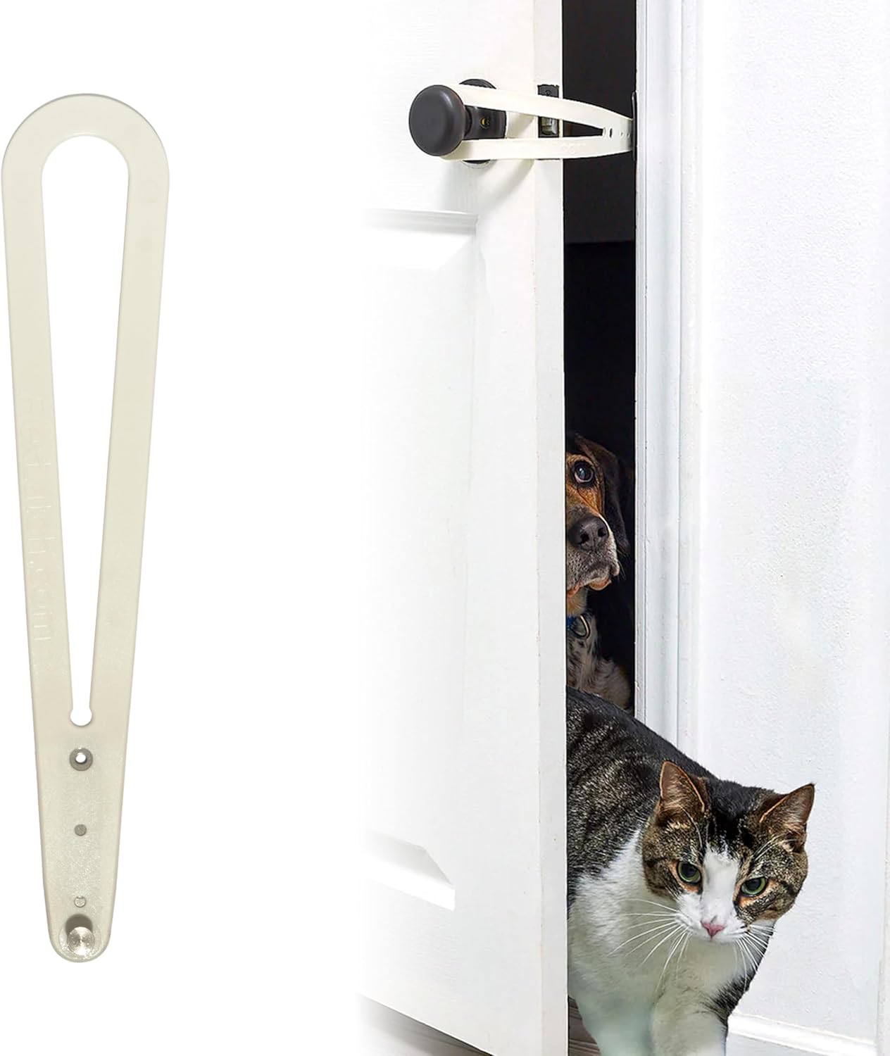 Cat Door Holder Latch – Bright White Flex Latch Strap