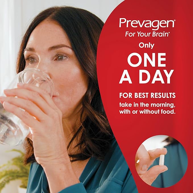 Prevagen Extra Strength 20mg,60 Capsules |1 Pack| with Apoaequorin & Vitamin D with Attractive and Stackable Prevagen Storage Box