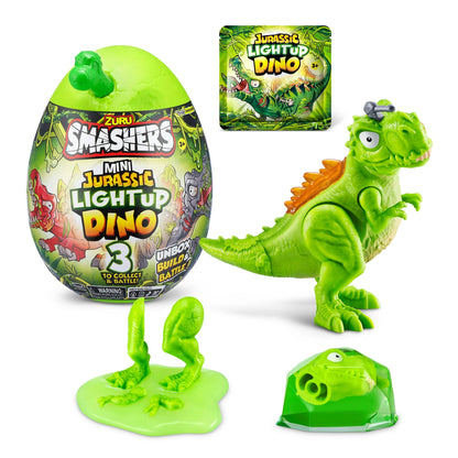 Smashers Mini Jurassic Light up Dino Egg Novelty & Gag Toy by ZURU for Ages 3-99