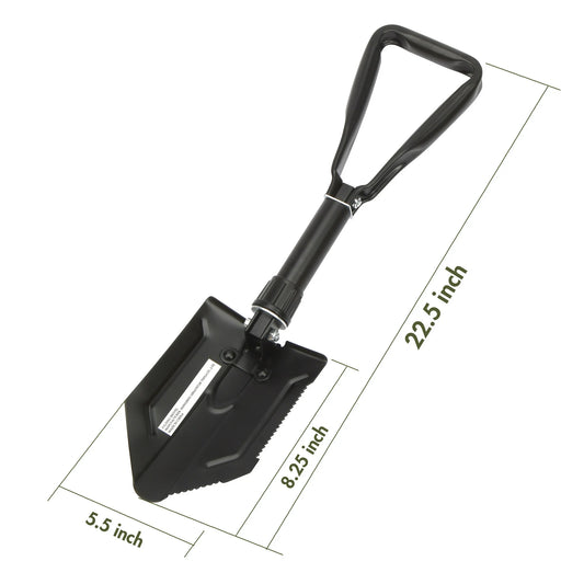 Trail Heavy Duty Steel Folding Shovel, Black, Model 4803