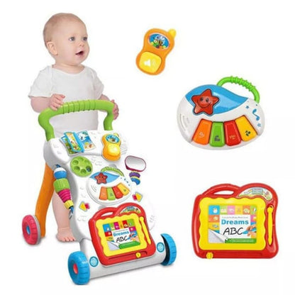 Baby Walker Stroller Play Activity Music Lighting Kids Ride On Toy Car 2 IN 1 US