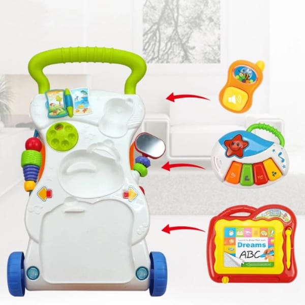 Baby Walker Stroller Play Activity Music Lighting Kids Ride On Toy Car 2 IN 1 US
