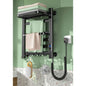 Wall Mounted Heated Towel Rack for Bathroom Electric Towel Warmer with Top Shelf, Bath Towel Heater with Timer and Temperature Adjustment 12 Bars for Shower Hot Tub