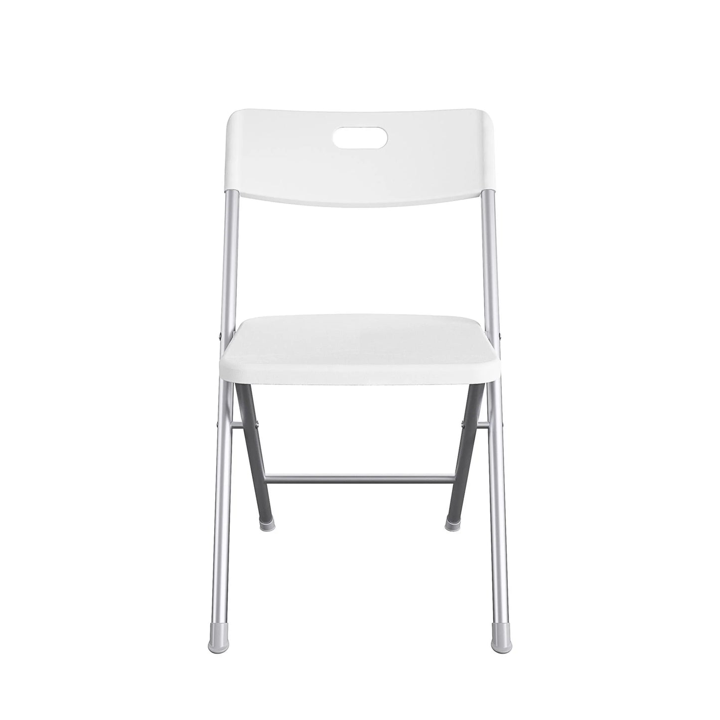 Mainstays Resin Seat & Back Folding Chair, White, 4-Pack