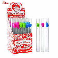 Love Roses Glass Tubes – 36 Pieces per Box – Elegant Gift or Display