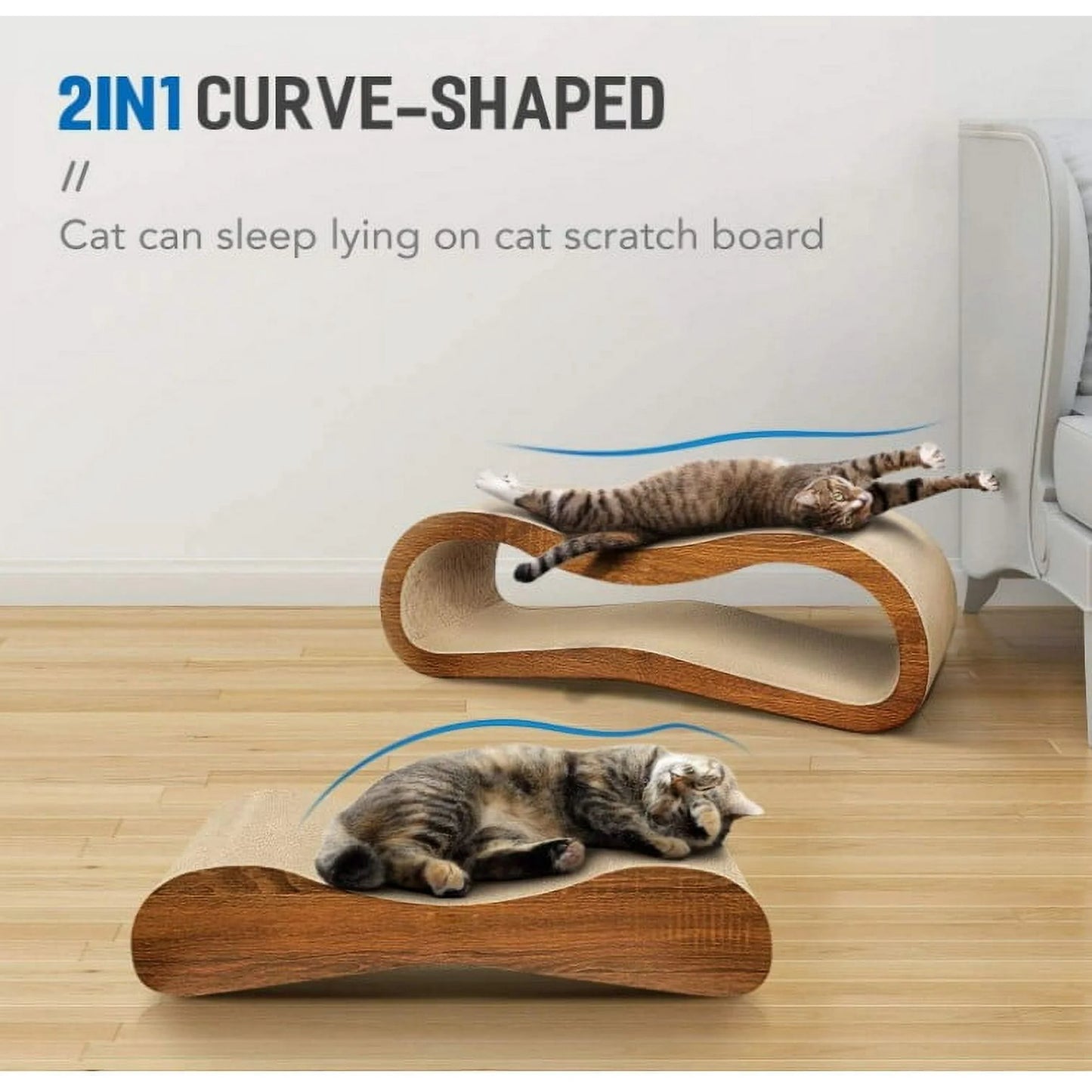 2 in 1 Cat Scratcher Cardboard Lounge Bed