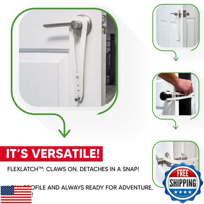 Cat Door Holder Latch – Bright White Flex Latch Strap