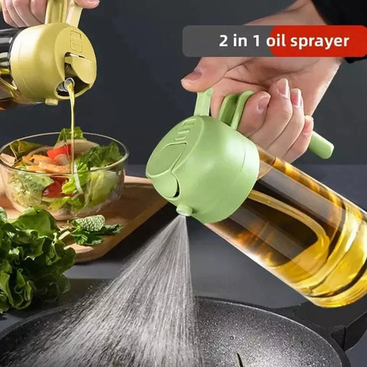 OZUAZ Multifunctional Spray Or Pour Oiler 550ML Food Grade Uniform Mist Easy To Clean