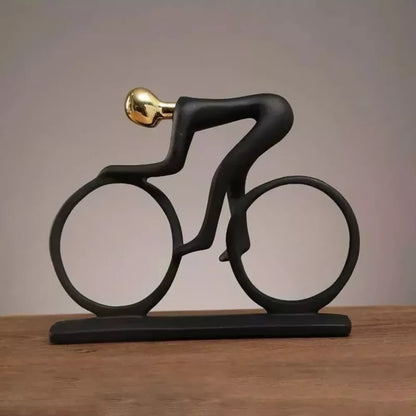 Modern Abstract Resin Bicycler Cyclist Statue Bicycle Rider Statue Bike Racer