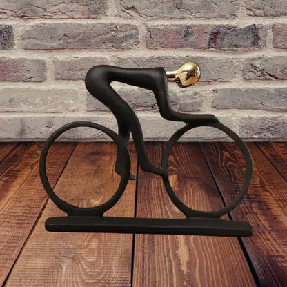 Modern Abstract Resin Bicycler Cyclist Statue Bicycle Rider Statue Bike Racer
