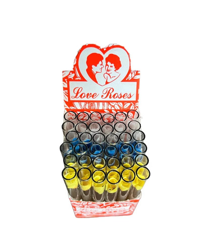 Love Roses Glass Tubes 36pcs = 1 Box Wholesale Price