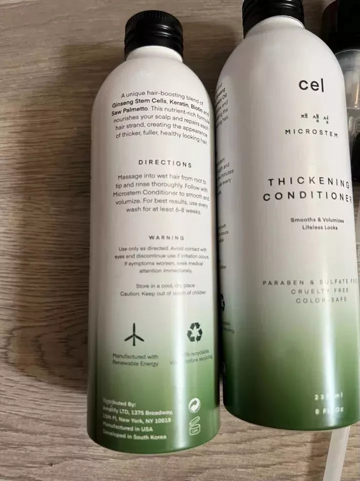 CEL MD Micro stem Thickening Biotin and Arginine Shampoo and conditioner