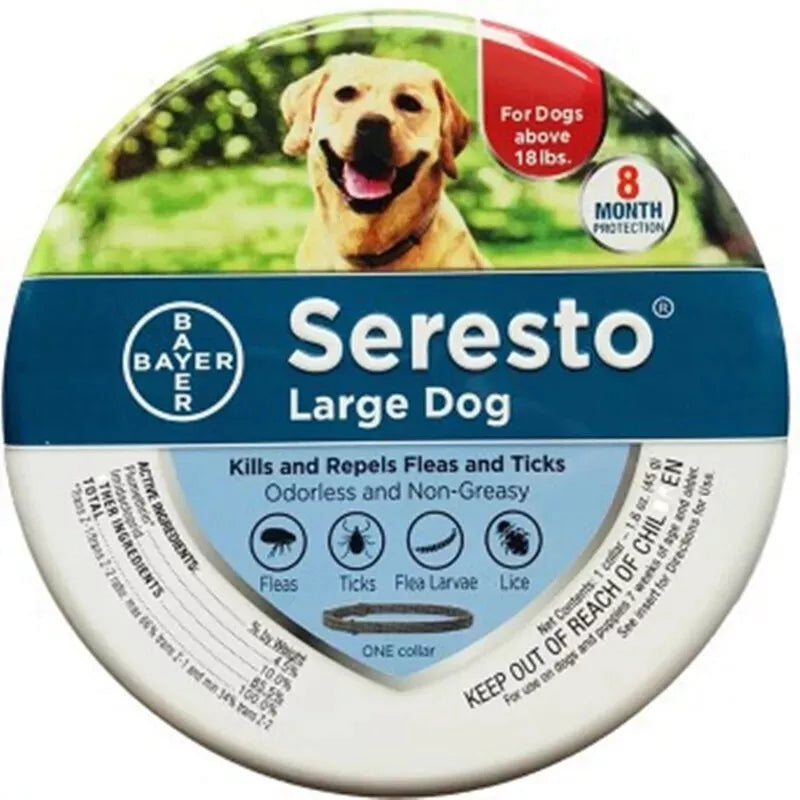 2x Seresto Flea & Tick Collar for Large Dogs 18lbs 8Months Protection New S+2025